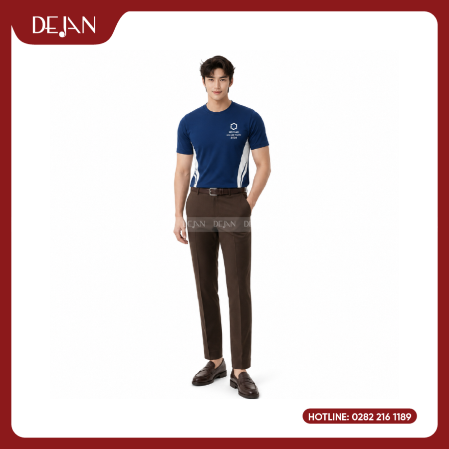 Đồng Phục Áo Thun Sự Kiện DJPL01 Tông Xanh Navy Chuyên Nghiệp