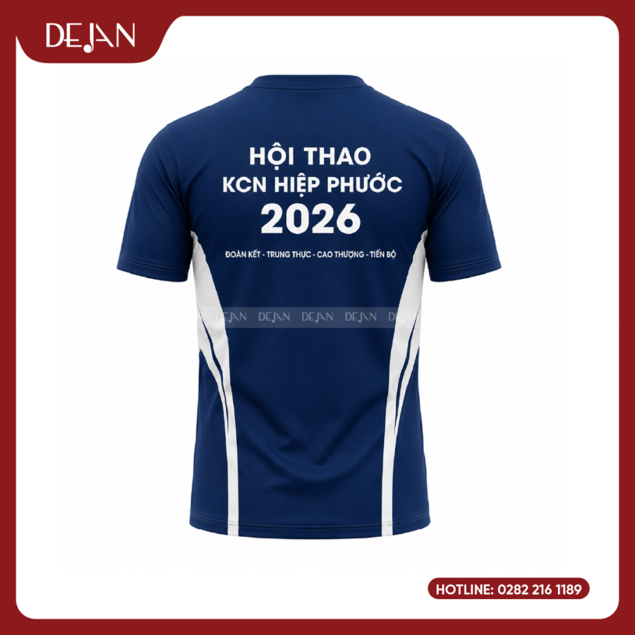 Đồng Phục Áo Thun Sự Kiện DJPL01 Tông Xanh Navy Chuyên Nghiệp
