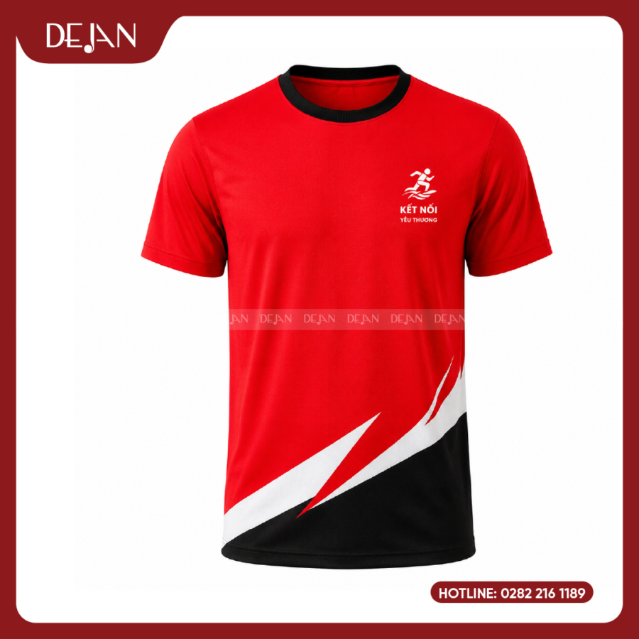 Đồng Phục Áo Thun Sự Kiện DJPL04 Tông Đỏ Tươi Rực Rỡ