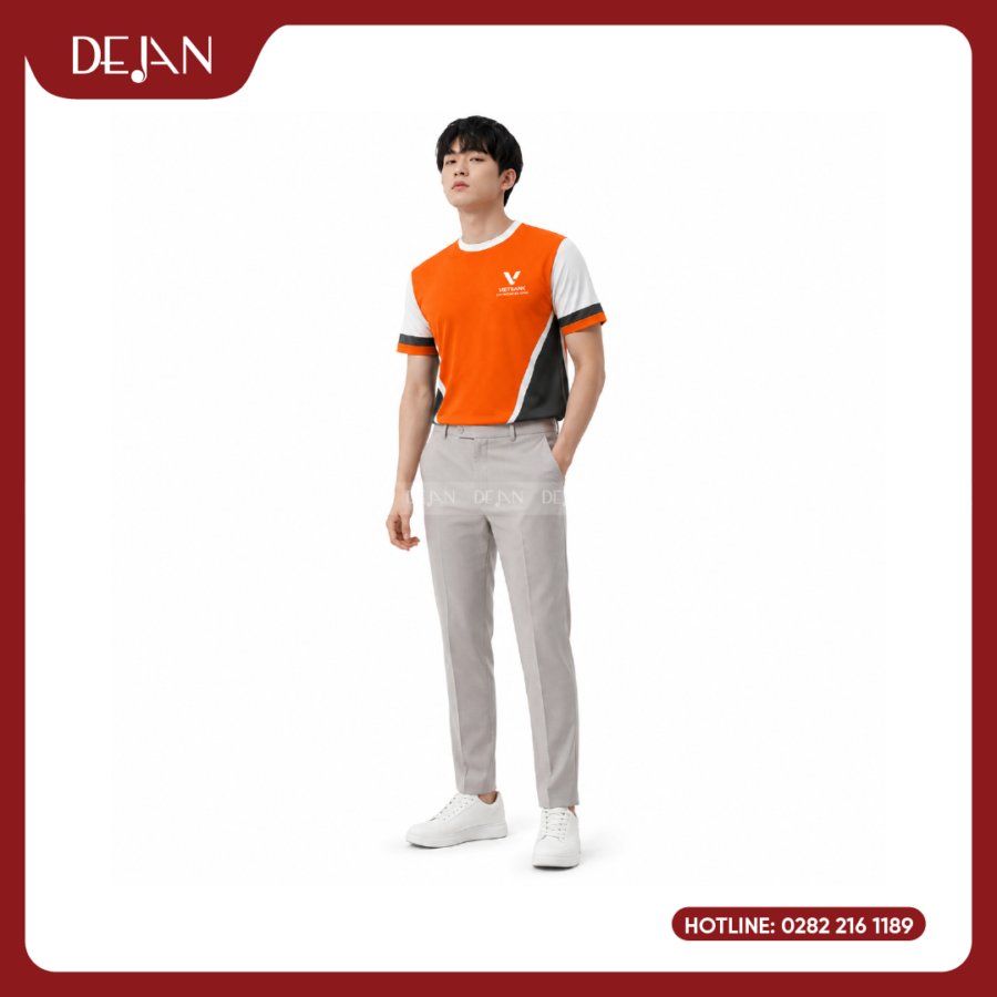 Đồng Phục Áo Thun Sự Kiện DJPL05 Tông Cam Năng Động