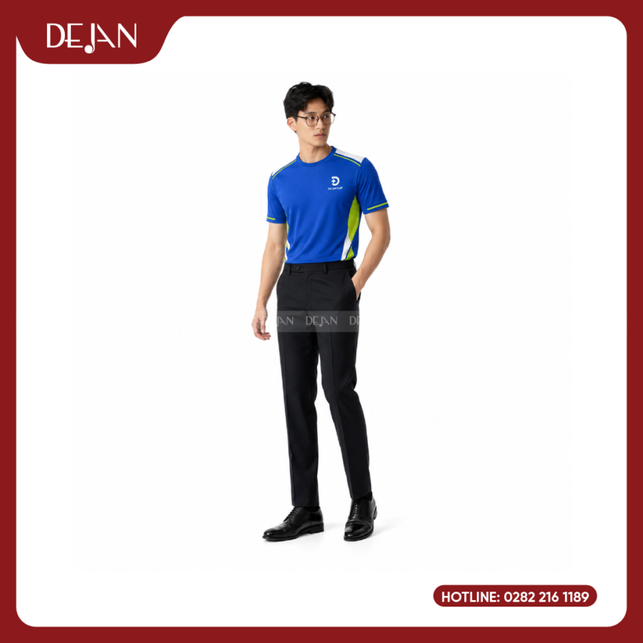 Đồng Phục Áo Thun Sự Kiện DJPL09 Tông Xanh Dương Tươi Sáng