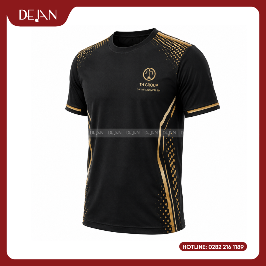 Đồng Phục Áo Thun Sự Kiện DJPL10 Tông Đen Sang Trọng