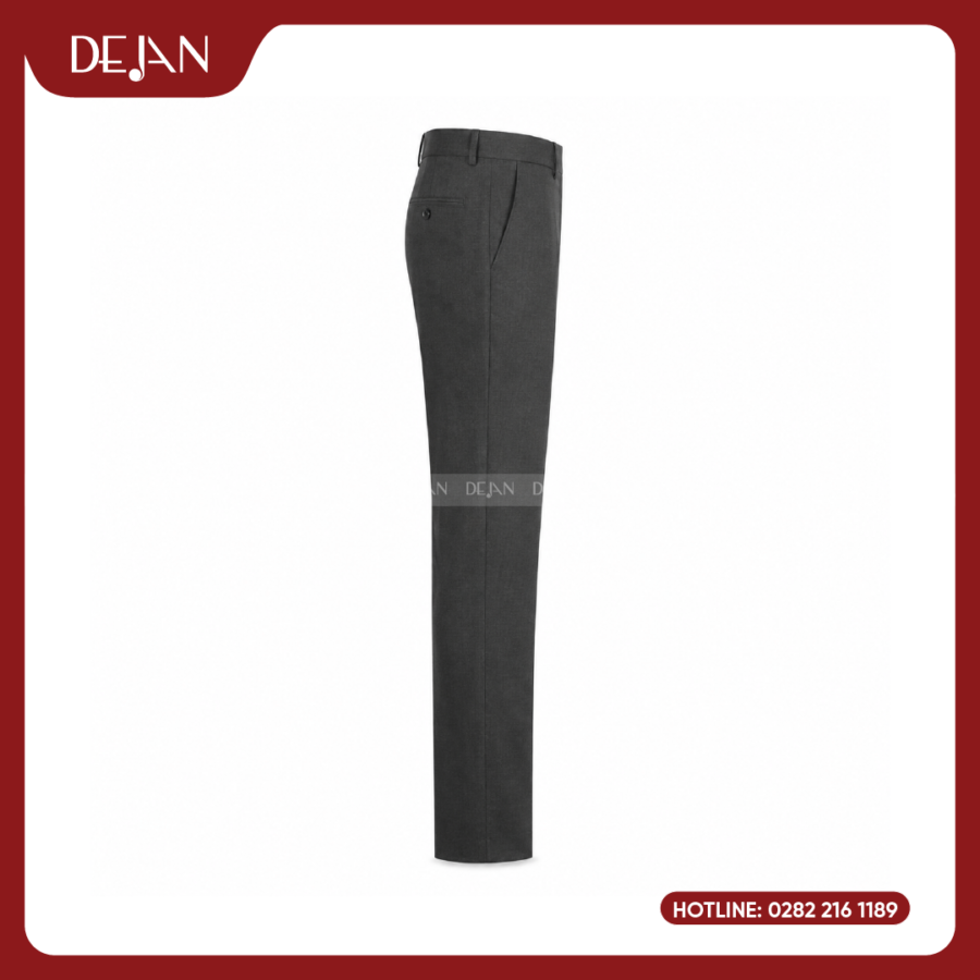 Đồng Phục Quần Tây Nam DJQTNA12010 Xám Đậm Thanh Lịch, Ống Côn Gọn Gàng