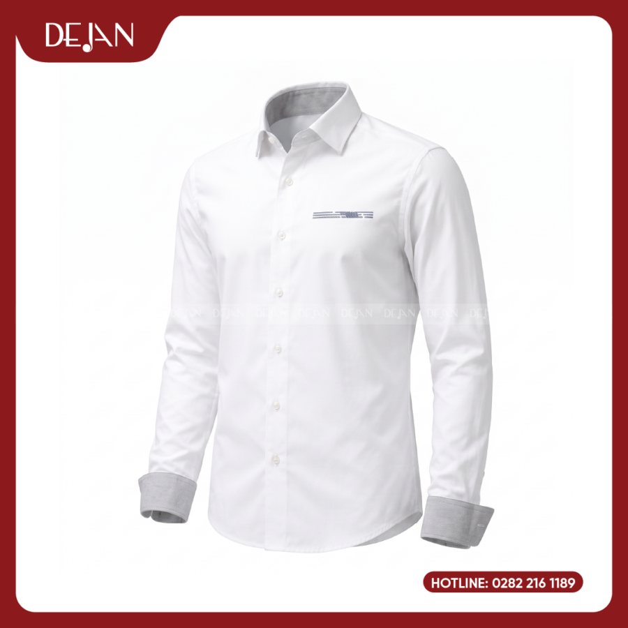 Đồng Phục Sơ Mi Nam DJSM10108 Thanh Lịch, Tối Giản Cho Môi Trường Công Sở