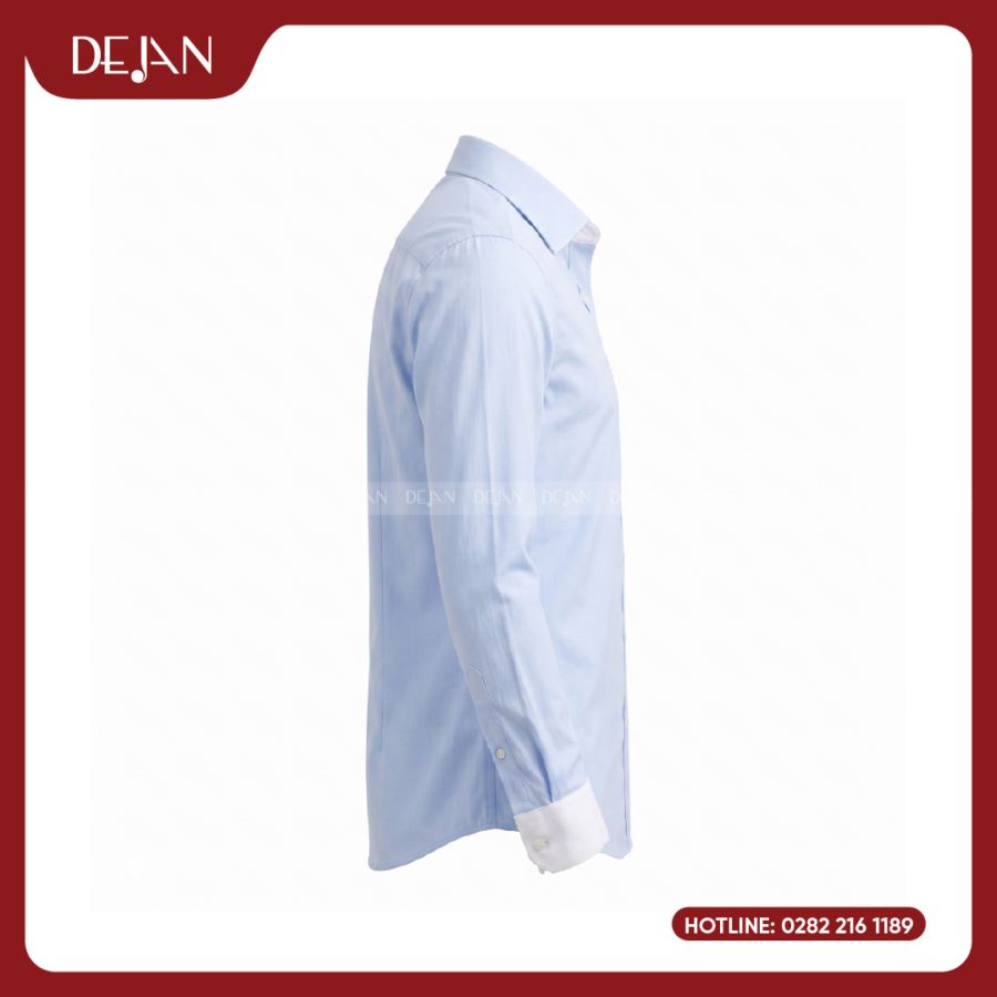 Đồng Phục Sơ Mi Nam DJSM10109 Xanh Nhạt Trẻ Trung, Hiện Đại