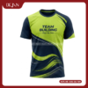 Đồng Phục Áo Thun Teambuilding DJTBD102 Loang Màu Xanh Chanh Phối Navy Nổi Bật