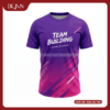 Đồng Phục Áo Thun Teambuilding DJTBD103 Loang Màu Tím Phối Xám Sáng Tạo