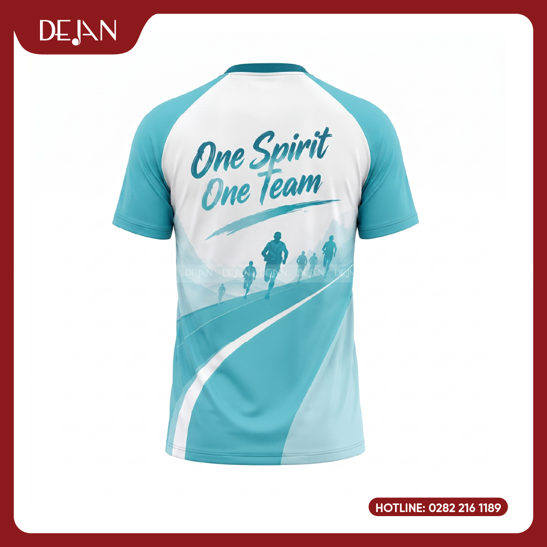 DJTBD104-dong-phuc-ao-teambuilding-03 Đồng Phục Áo Thun Teambuilding DJTBD104 Loang Màu Xanh Ngọc Tươi Mát