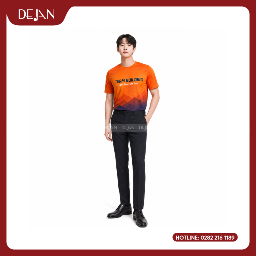 Đồng Phục Áo Thun Teambuilding DJTBD109 Tông Cam Sáng Năng Động