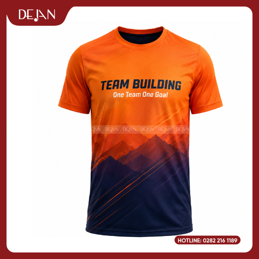 Đồng Phục Áo Thun Teambuilding DJTBD109 Tông Cam Sáng Năng Động