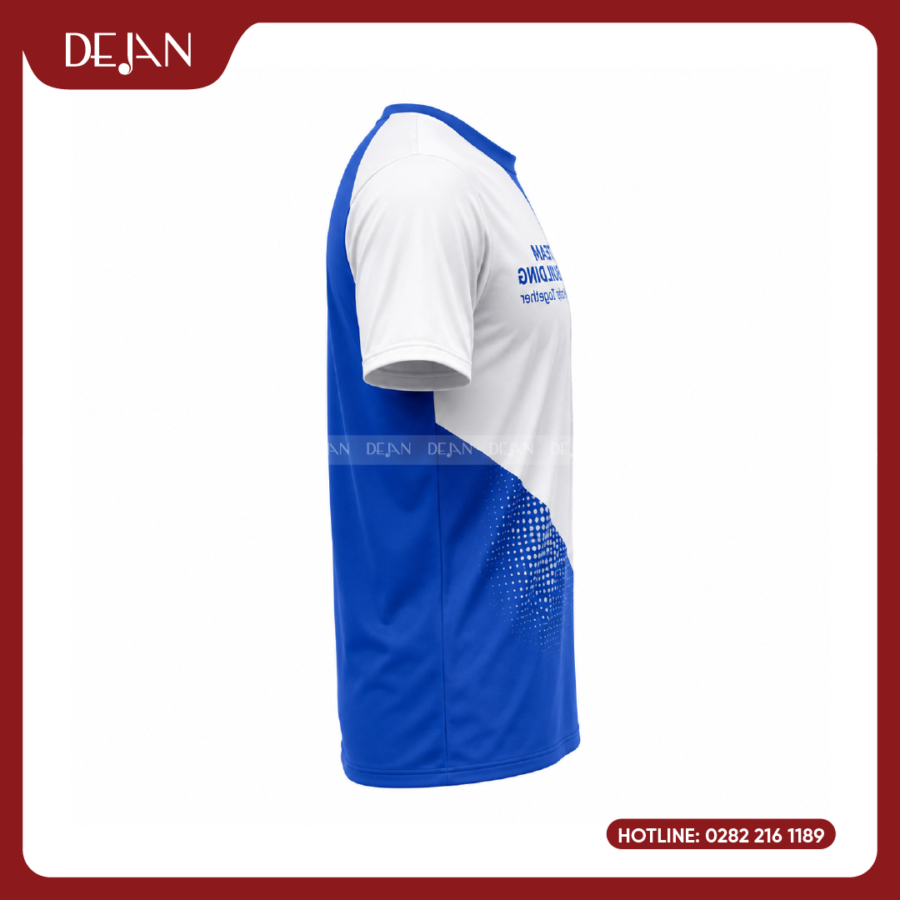Đồng Phục Áo Thun Teambuilding DJTBD110 Loang Màu Xanh Dương Tươi Sáng