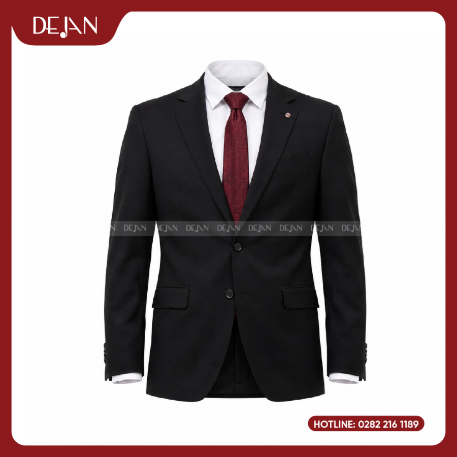 Đồng Phục Vest Nam DJVNA10008 Đen Sang Trọng, Đẳng Cấp