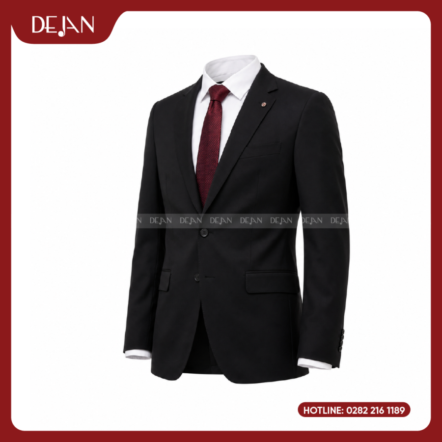 Đồng Phục Vest Nam DJVNA10008 Đen Sang Trọng, Đẳng Cấp