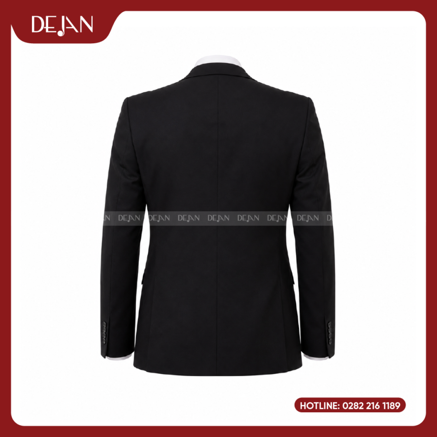 Đồng Phục Vest Nam DJVNA10008 Đen Sang Trọng, Đẳng Cấp