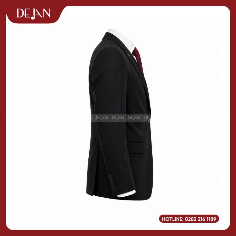 Đồng Phục Vest Nam DJVNA10008 Đen Sang Trọng, Đẳng Cấp