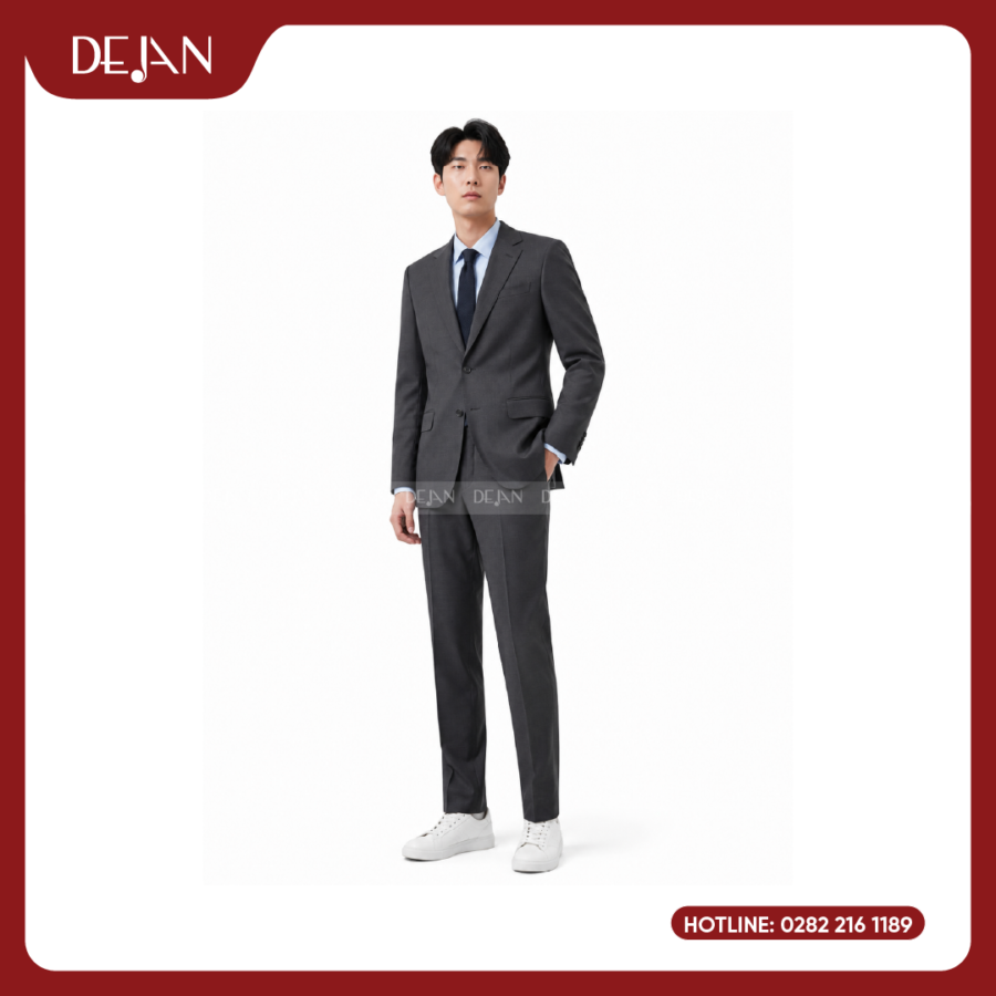 Đồng Phục Vest Nam DJVNA10010 - Xám Than Hiện Đại, Cá Tính