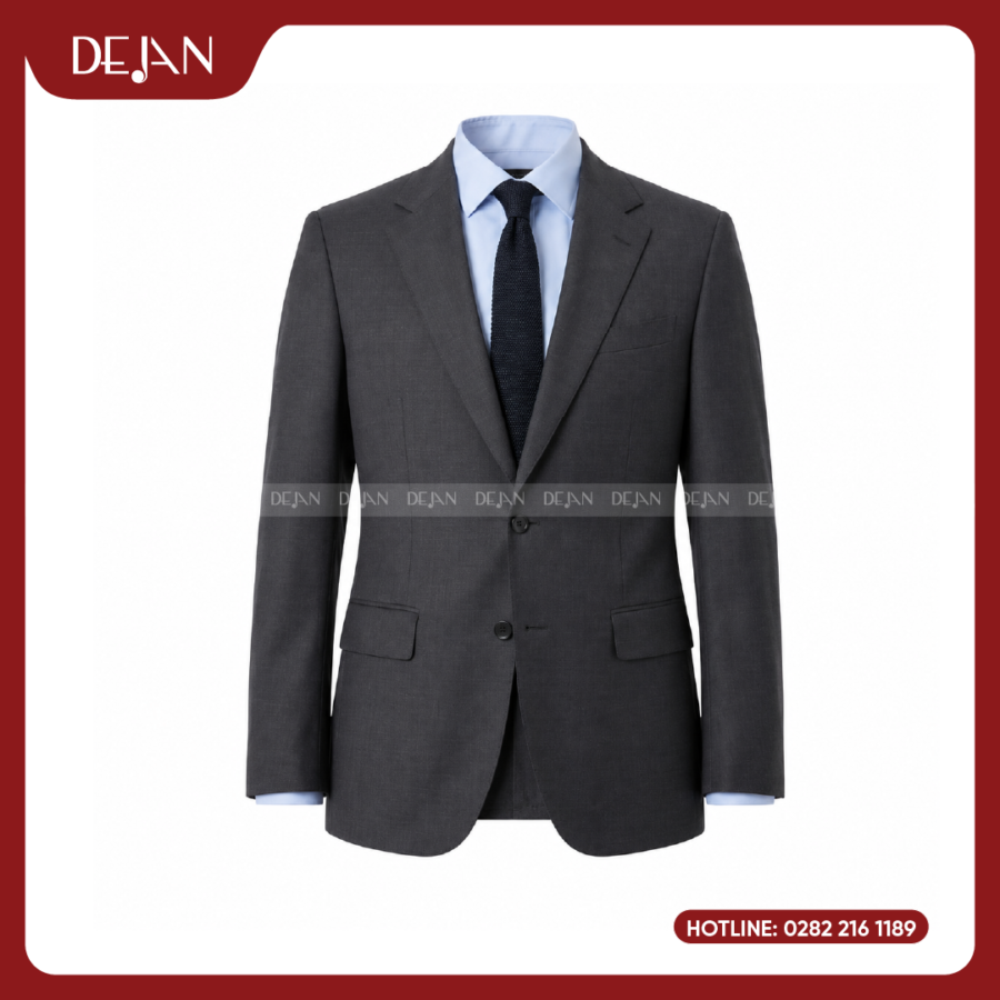 Đồng Phục Vest Nam DJVNA10010 - Xám Than Hiện Đại, Cá Tính
