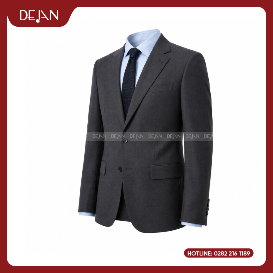Đồng Phục Vest Nam DJVNA10010 - Xám Than Hiện Đại, Cá Tính