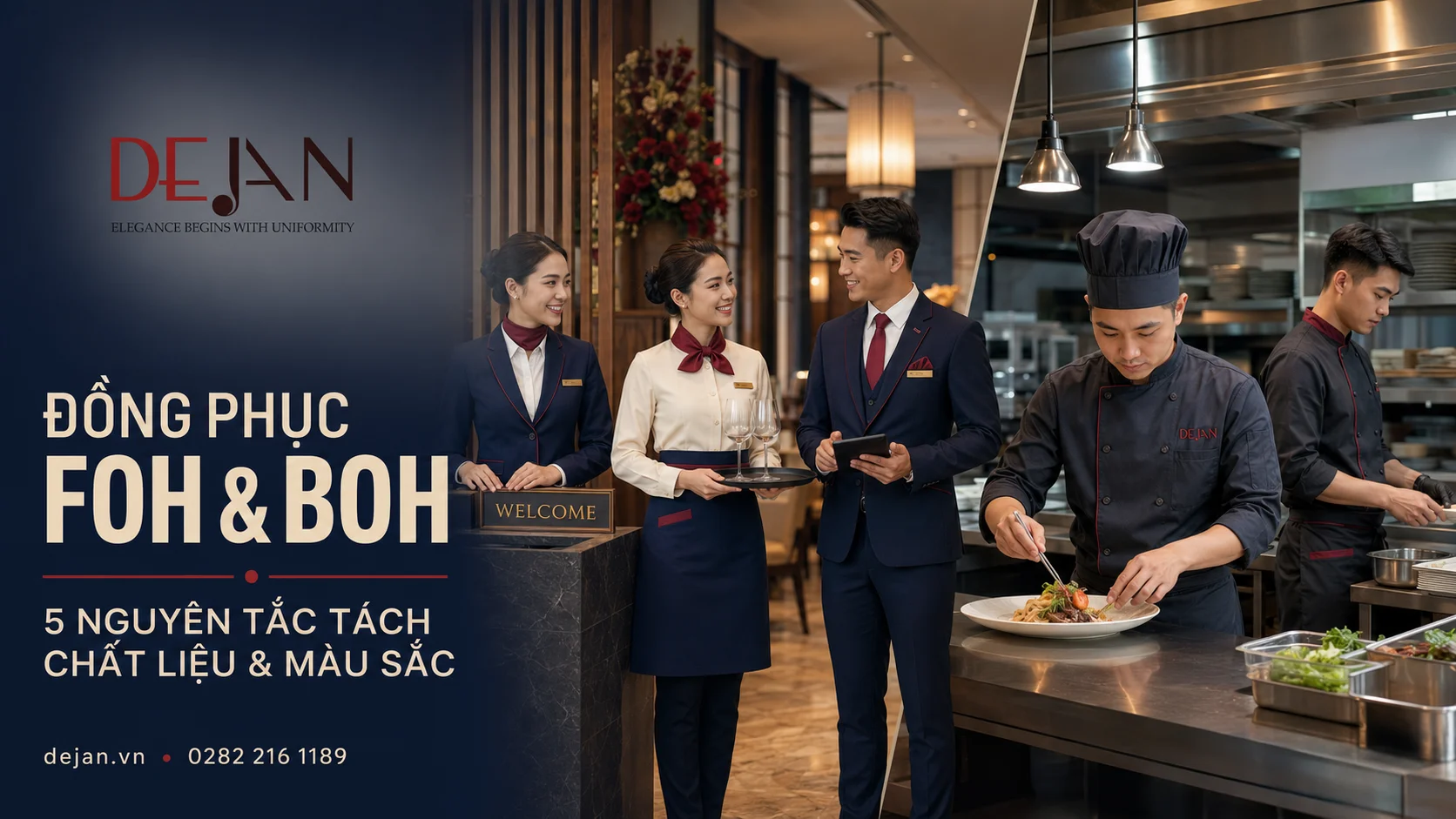 Đồng phục FOH và BOH: 5 Nguyên Tắc Tách Chất Liệu & Màu Sắc