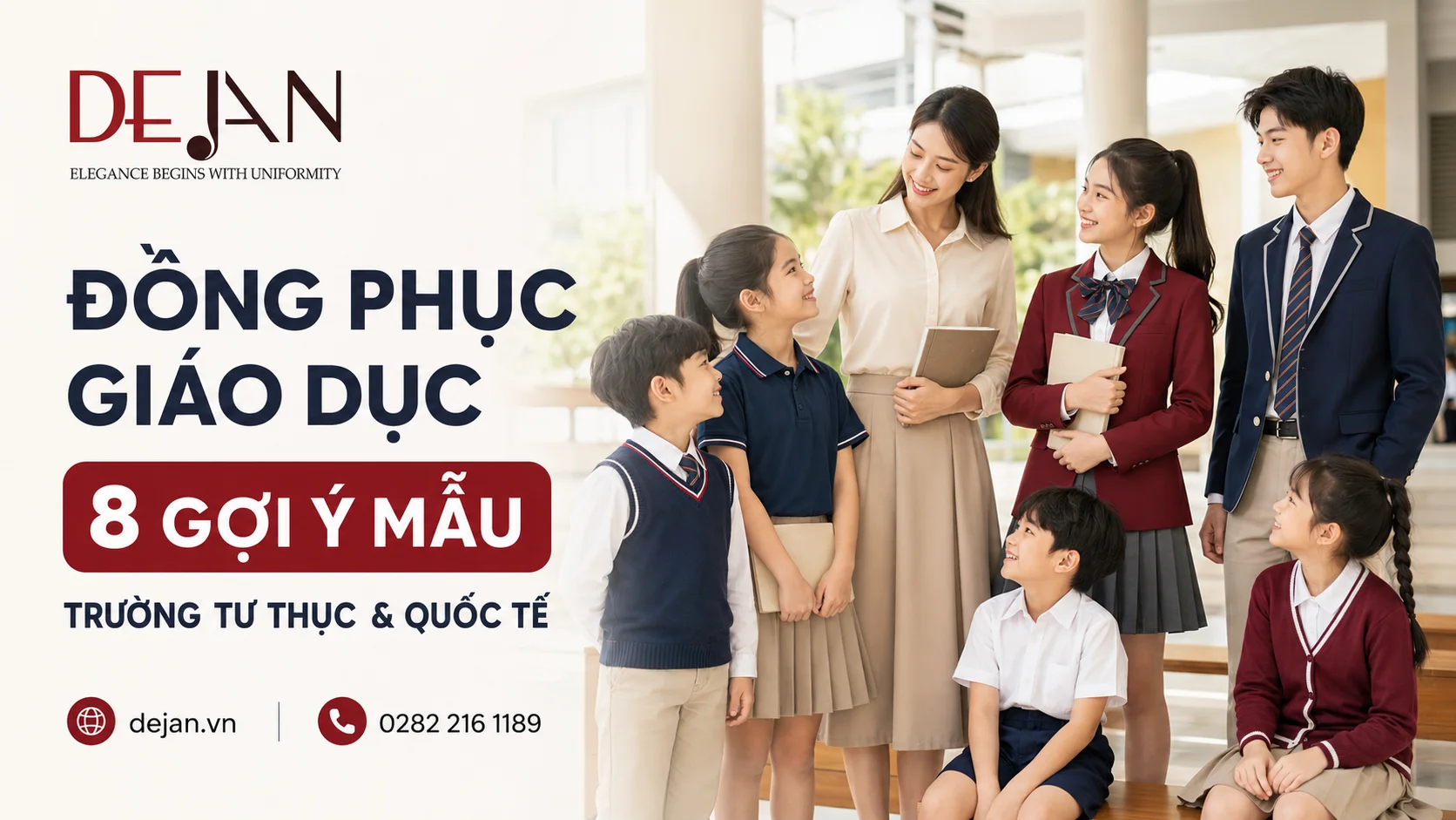 Đồng phục ngành giáo dục tư thục và trường quốc tế: 8 gợi ý mẫu 2026