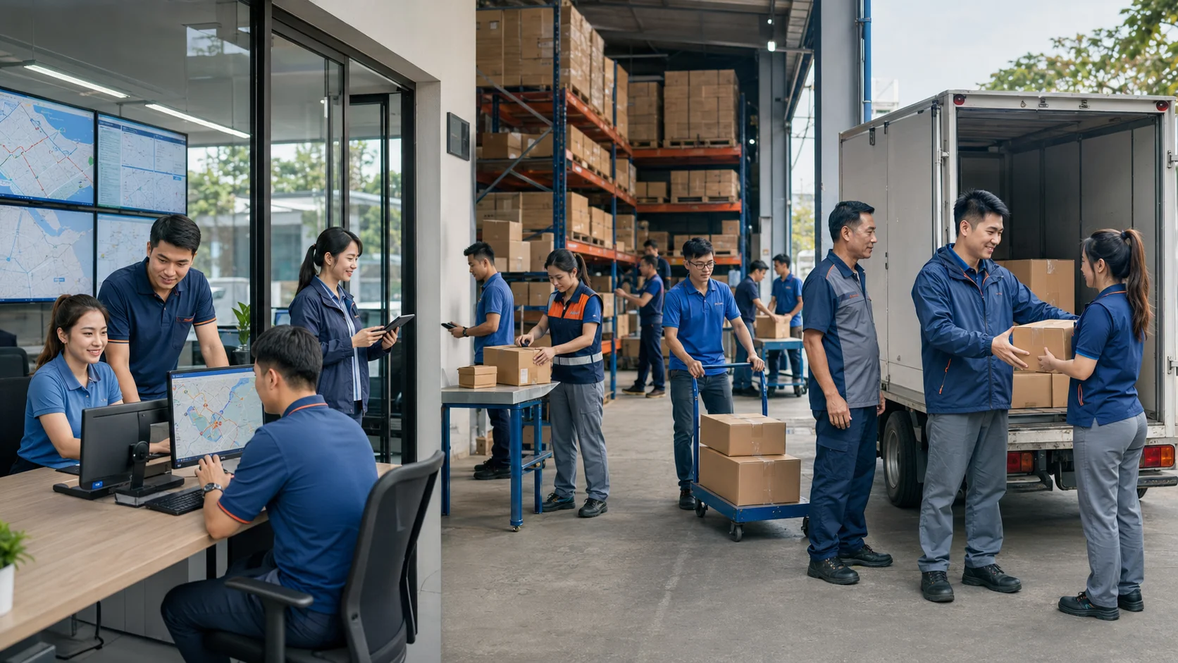 Đồng phục ngành logistics và vận chuyển: 7 tiêu chí, 8 mẫu theo vị trí