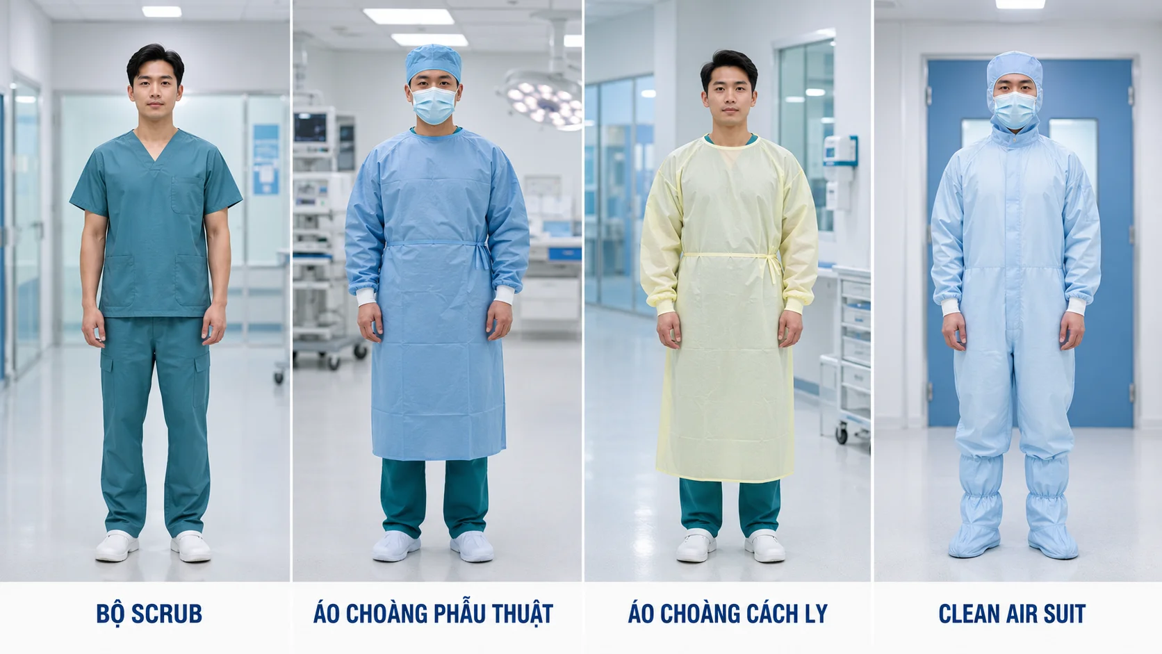 Đồng phục phòng mổ 7 yêu cầu kỹ thuật và tiêu chuẩn an toàn cần biết