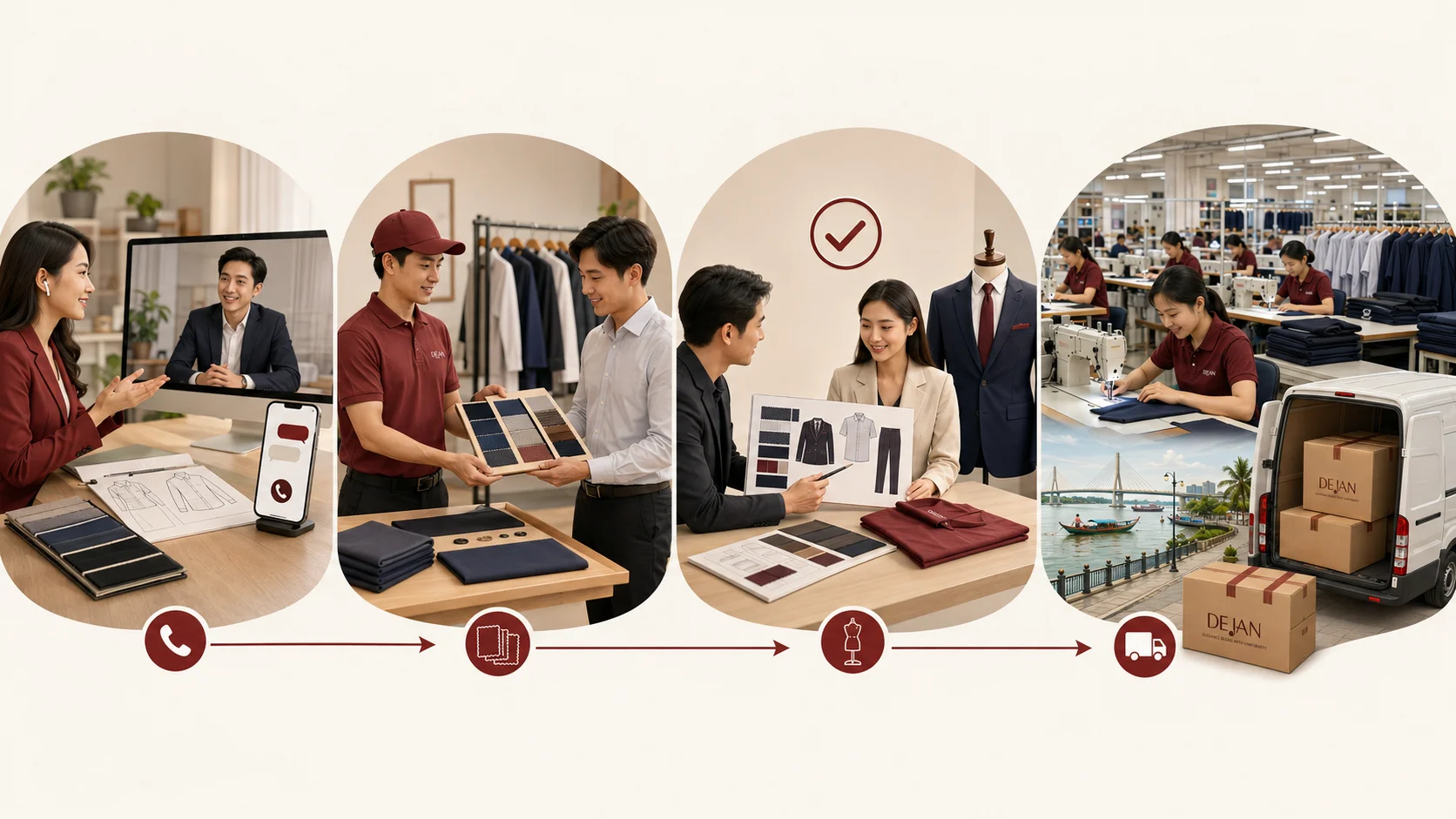 May Đồng Phục Tại Cần Thơ - Xưởng DeJan TP.HCM, Giao Toàn Quốc