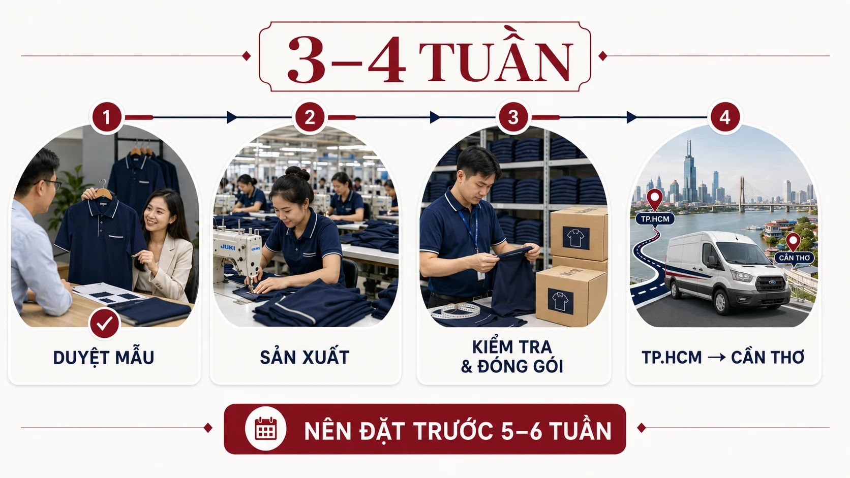 May Đồng Phục Tại Cần Thơ - Xưởng DeJan TP.HCM, Giao Toàn Quốc