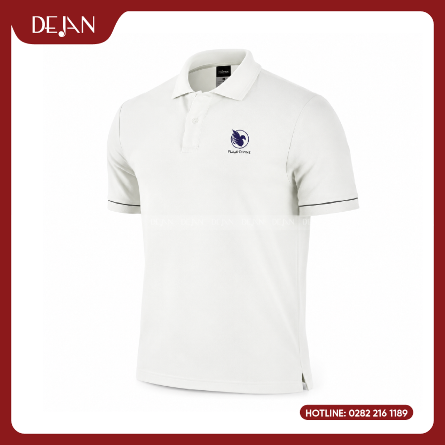 Đồng Phục Áo Thun Polo PLDJ01 Thanh Lịch, Tinh Tế Với Tông Trắng Basic