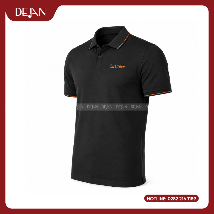Đồng Phục Áo Thun Polo PLDJ07 Cá Tính Với Tông Đen