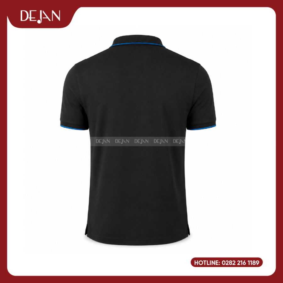 Đồng Phục Áo Thun Polo PLDJ09 Hiện Đại Với Tông Đen Phối Xanh Dương