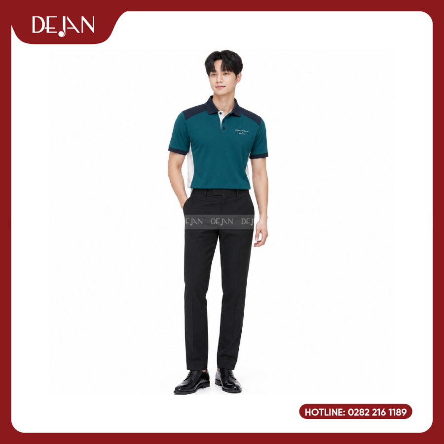 Đồng Phục Áo Thun Polo PLDJ14 Hiện Đại Với Tông Xanh Ngọc