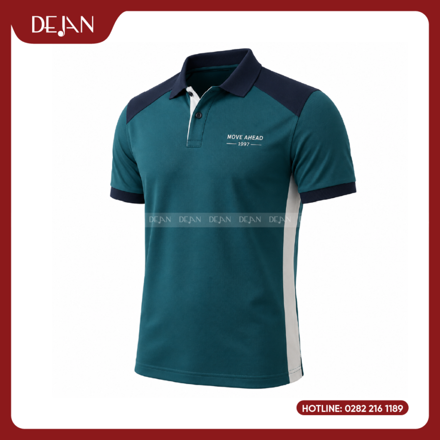 Đồng Phục Áo Thun Polo PLDJ14 Hiện Đại Với Tông Xanh Ngọc