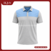 Đồng Phục Áo Thun Polo PLDJ17 Trẻ Trung Với Tông Xám Phối Vai Xanh Da Trời