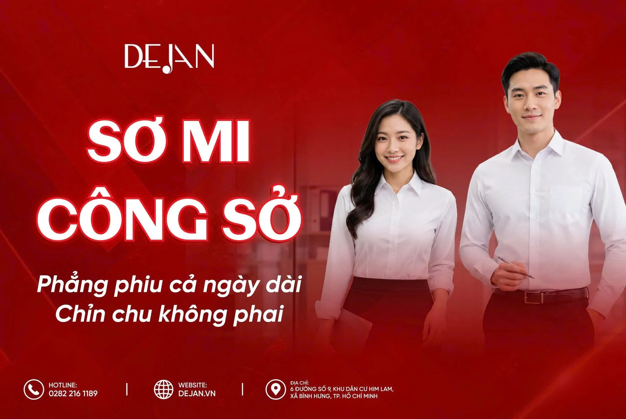 Báo giá may áo sơ mi đồng phục nam nữ