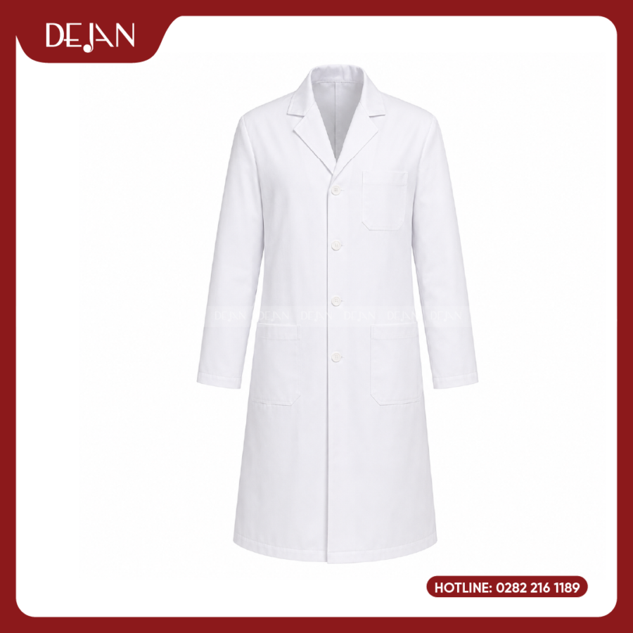Đồng Phục Blouse Bác Sĩ DJDPBBS1001 - Trắng Tinh Khôi, Biểu Tượng Của Niềm Tin