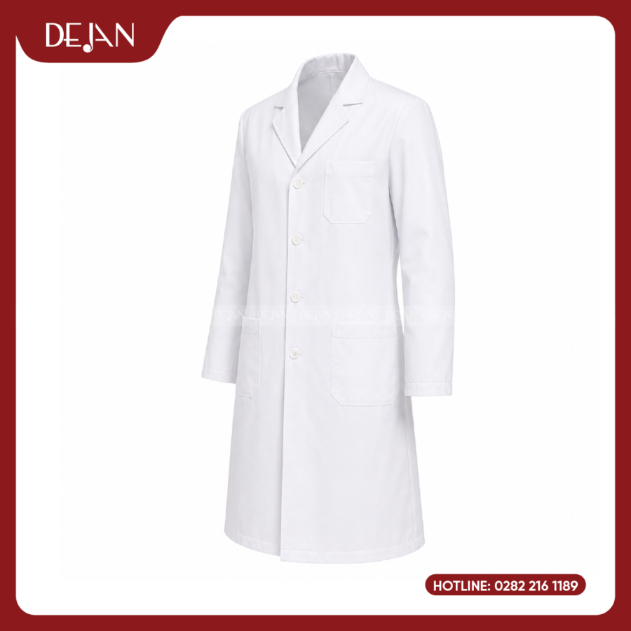 Đồng Phục Blouse Bác Sĩ DJDPBBS1001 - Trắng Tinh Khôi, Biểu Tượng Của Niềm Tin
