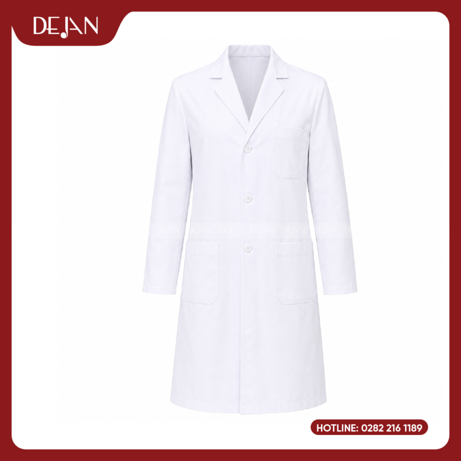 Đồng Phục Blouse Bác Sĩ DJDPBBS1003 - Trắng Chuẩn Y Khoa, Vững Vàng Niềm Tin