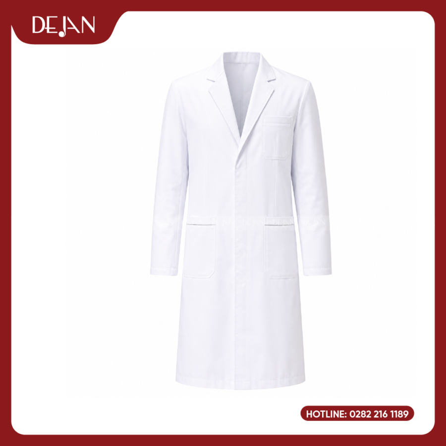 Đồng Phục Blouse Bác Sĩ DJDPBBS1004 - Trắng Nhẹ Nhàng, Ấm Áp Từng Cái Chạm