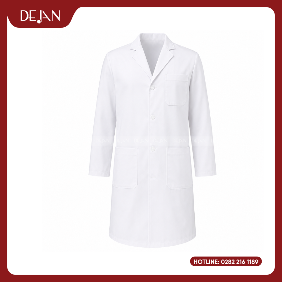 Đồng Phục Blouse Bác Sĩ DJDPBBS1005 - Trắng Thuần Khiết, Chuẩn Mực Bệnh Viện