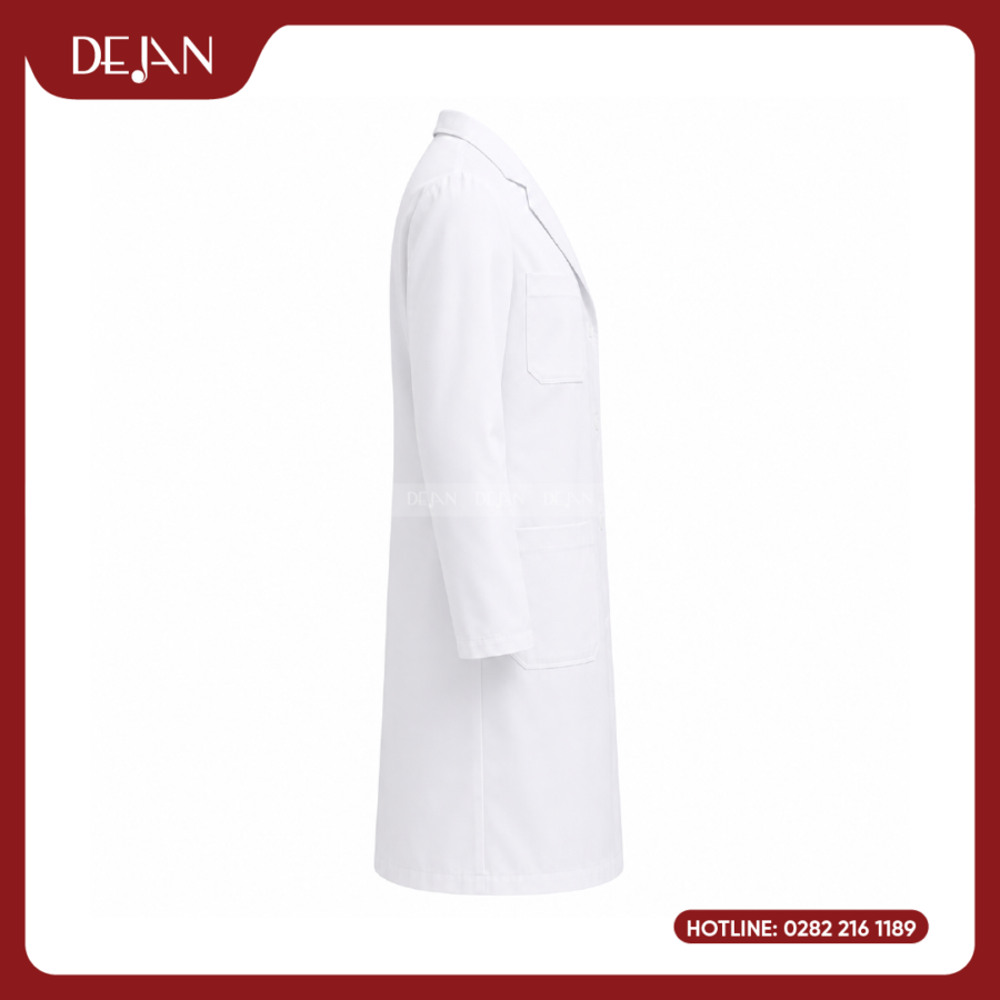 Đồng Phục Blouse Bác Sĩ DJDPBBS1005 - Trắng Thuần Khiết, Chuẩn Mực Bệnh Viện