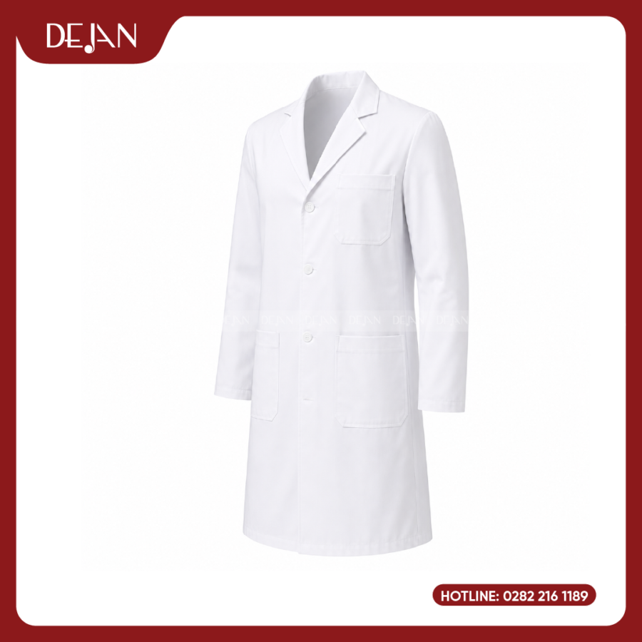 Đồng Phục Blouse Bác Sĩ DJDPBBS1005 - Trắng Thuần Khiết, Chuẩn Mực Bệnh Viện