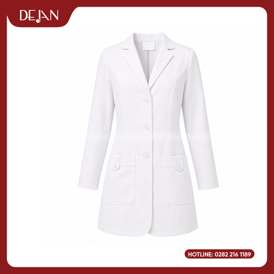 Đồng Phục Blouse Bác Sĩ DJDPBBS1006 - Trắng Sáng, Khởi Đầu Cho Mọi Niềm Tin