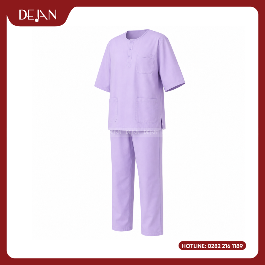 Đồng Phục Bệnh Nhân DJDPBN1004 - Tím Lavender Dịu Dàng, Thư Thái