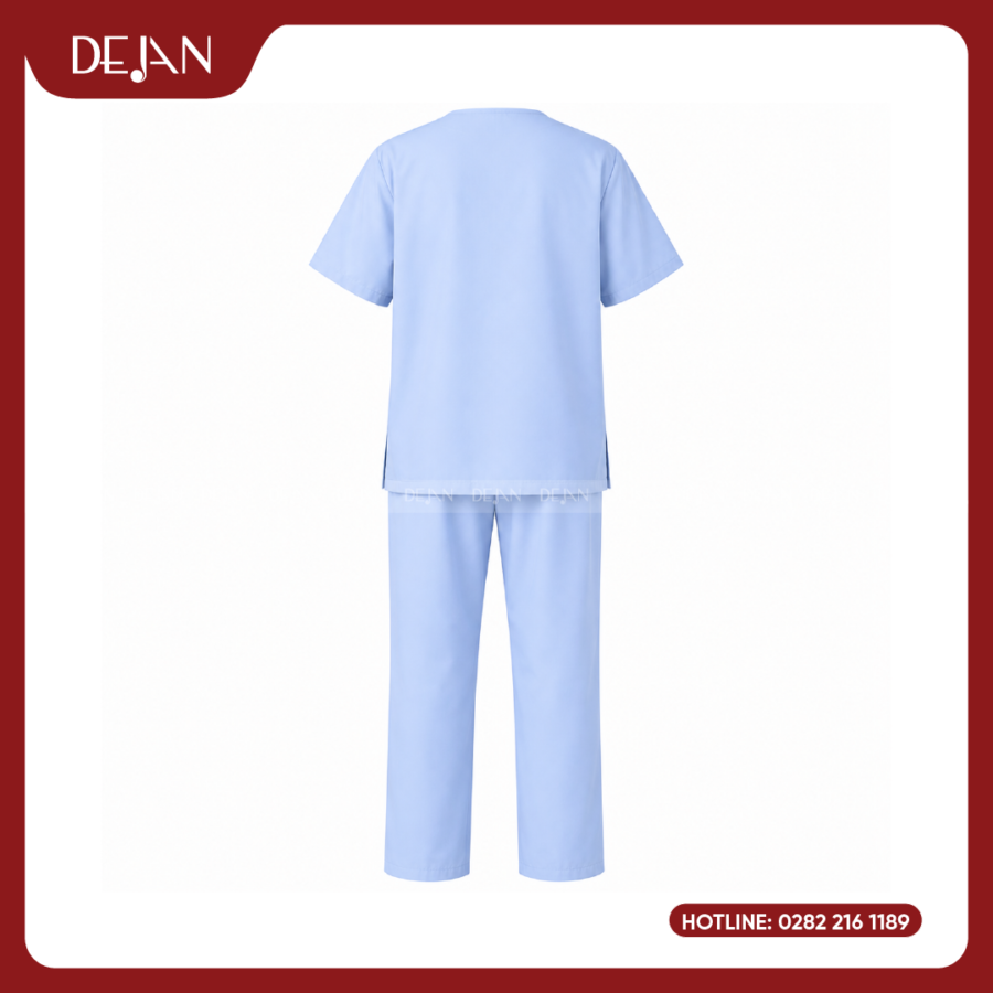 Đồng Phục Bệnh Nhân DJDPBN1005 - Xanh Dương Nhạt Tối Giản, Thoải Mái