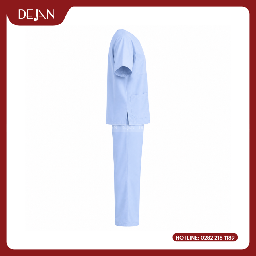 Đồng Phục Bệnh Nhân DJDPBN1005 - Xanh Dương Nhạt Tối Giản, Thoải Mái