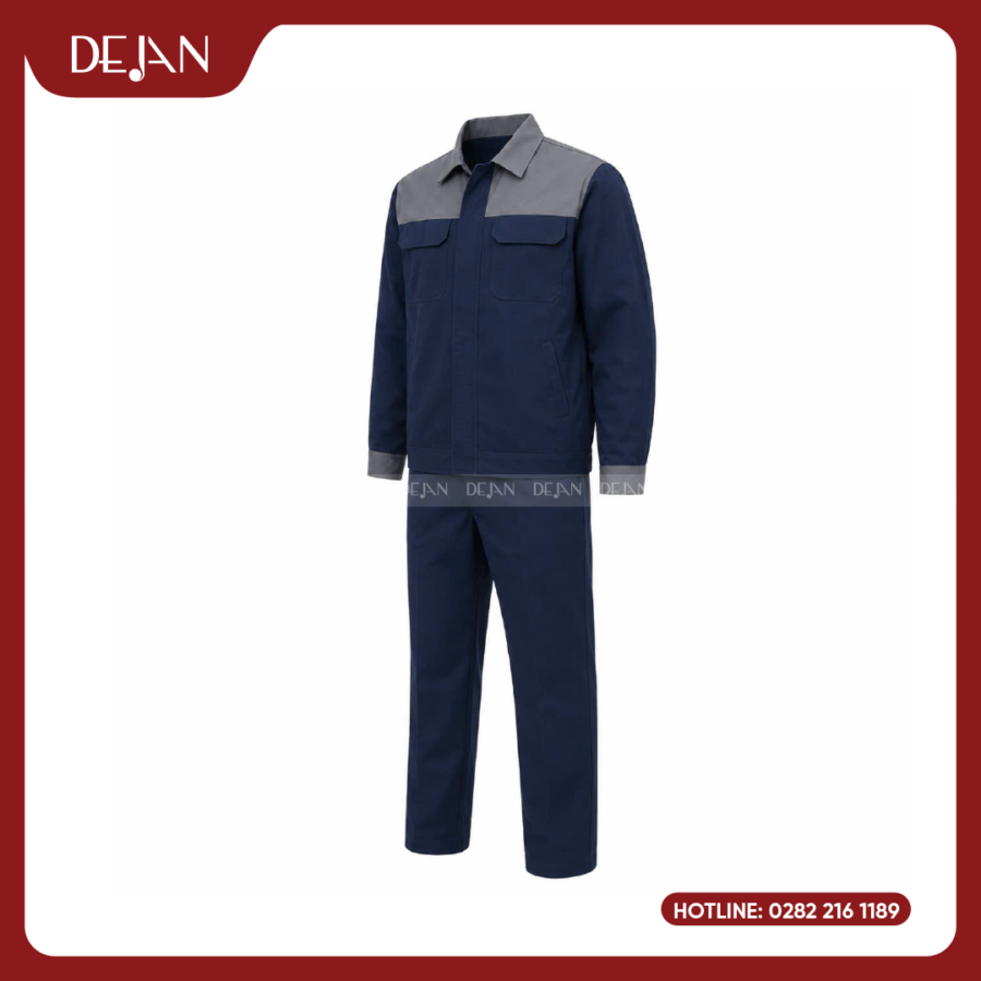 Đồng Phục Công Nhân DJDPCN1001 - Xanh Navy Bền Bỉ, Chuyên Nghiệp