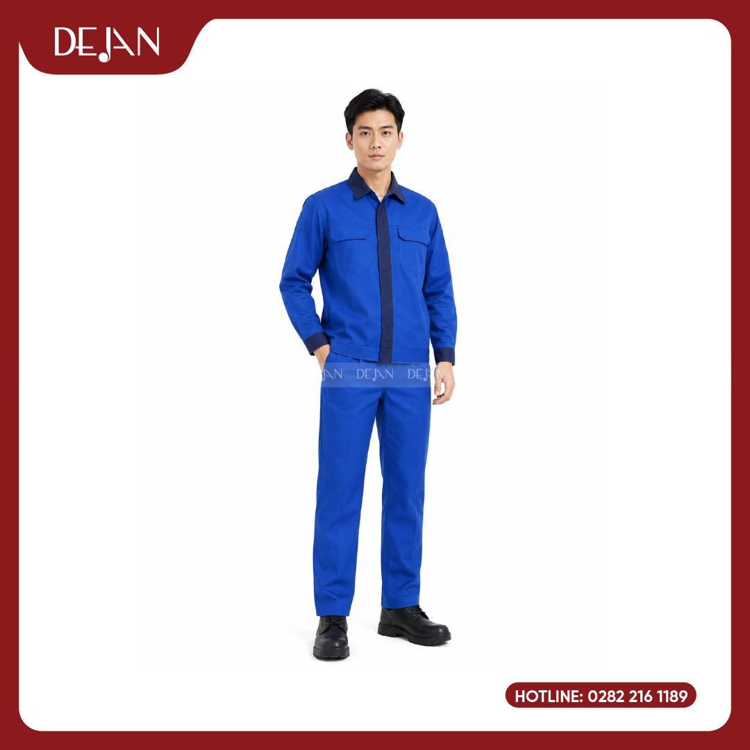 DJDPCN1002-dong-phuc-cong-nhan-01 Đồng Phục Công Nhân DJDPCN1002 - Xanh Dương Tươi Sáng, Dễ Nhận Diện