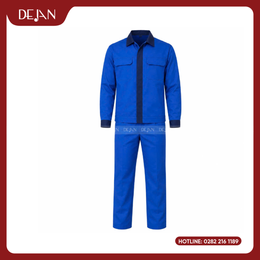 Đồng Phục Công Nhân DJDPCN1002 - Xanh Dương Tươi Sáng, Dễ Nhận Diện