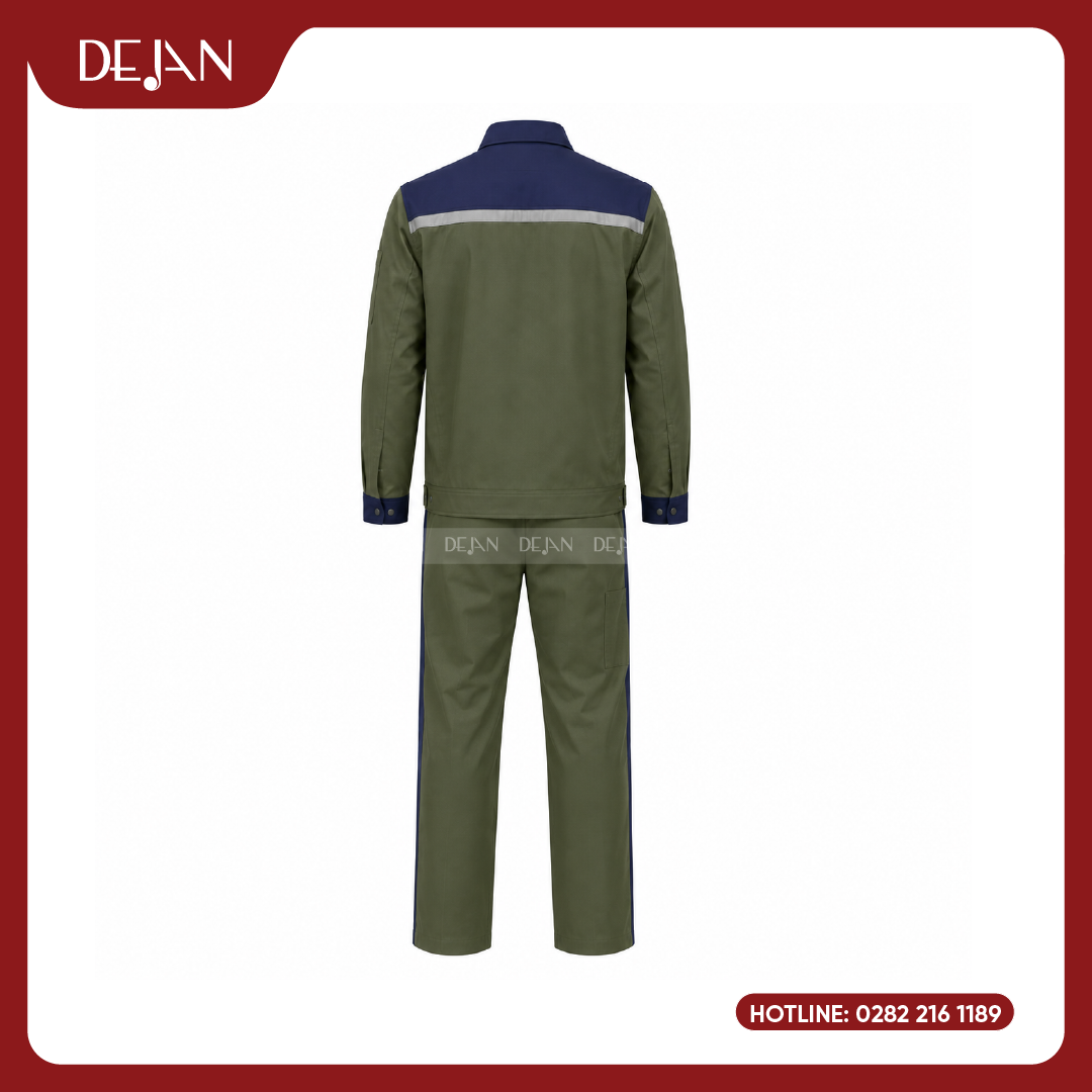 DJDPCN1005-dong-phuc-cong-nhan-03 Đồng Phục Công Nhân DJDPCN1005 - Xanh Rêu Bền Bỉ, Gần Gũi